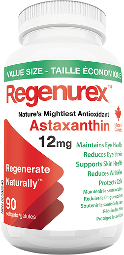 A bottle of value-size 12mg Regenurex.